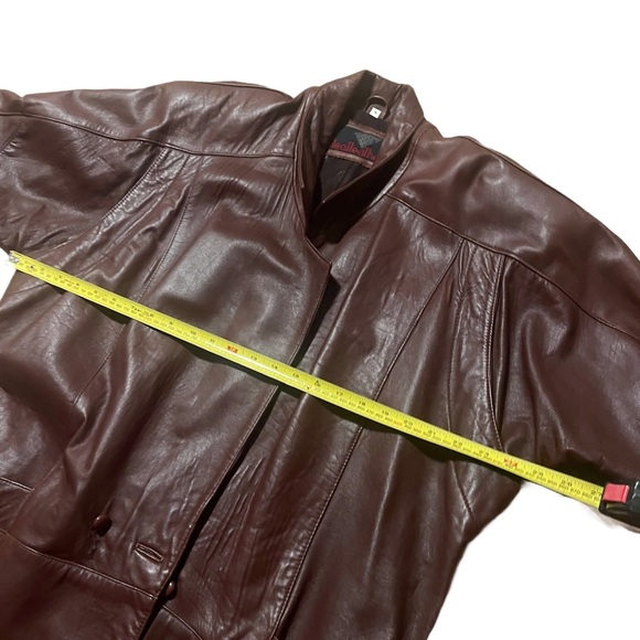 Vintage Real Leather Oversized Blazer Jacket | Brown | Size S grunge streetwear - Picture 10 of 12